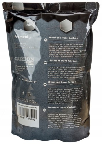 IFERMENT COCONUT SPIRIT 1kg 2L Węgiel Aktywny Kokosowy Gorzelniczy Bimber