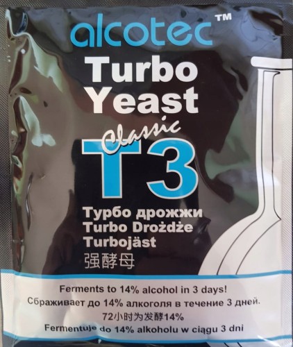 Alcotec T3 Turbo Yeast classic drożdże gorzelnicze 120g
