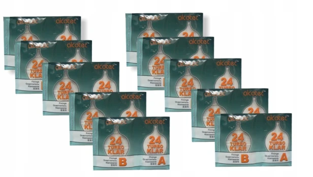 ALCOTEC Turbo Klar 24 środek klarujący klar do klarowania x 10 szt