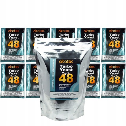 ALCOTEC 48 TURBO PURE 1,35 KG DROŻDŻE GORZELNICZE, EKONOMICZNE, DO 21 %