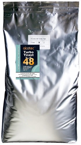 ALCOTEC 48 TURBO PURE 25 KG DROŻDŻE GORZELNICZE, EKONOMICZNE, DO 21 %