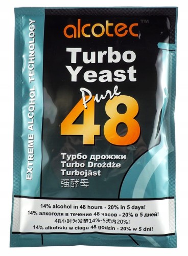 ALCOTEC 48 TURBO PURE 135 G DROŻDŻE GORZELNICZE SZYBKA FERMENTACJA DO 21 %