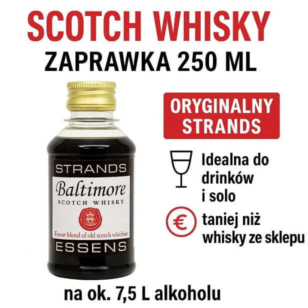 STRANDS Baltimore Scotch Whisky 250 ml – zaprawka whisky 7,5 L