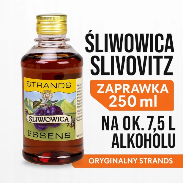 STRANDS Beskid Slivovitz 250 ml – zaprawka śliwowica na ok. 7,5L alkoholu