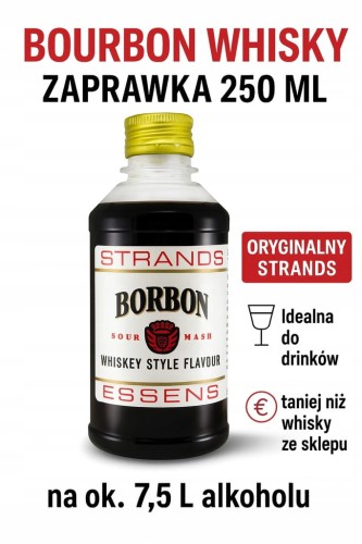 STRANDS Zaprawka Bourbon 250 ml – esencja whisky na ok. 7,5L alkoholu