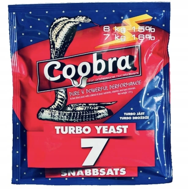 DROŻDŻE GORZELNICZE COOBRA 7 – TURBO YEAST 124 g