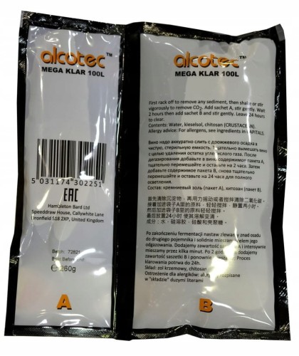 Alcotec Mega Klar na 100L środek do klarowania 24h
