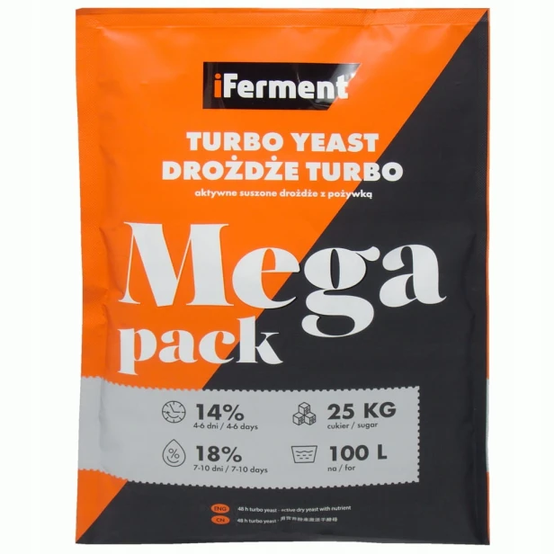 IFERMENT MEGA PACK na 100L Drożdże gorzelnicze Mocne Czyste