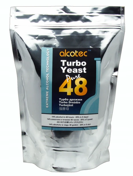 ALCOTEC 48 TURBO PURE 1,35 KG DROŻDŻE GORZELNICZE, EKONOMICZNE, DO 21 %