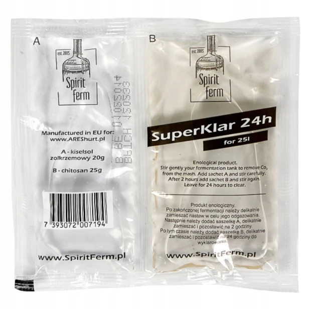 SpiritFerm Środek klarujący SUPERKLAR 24H na 25 L